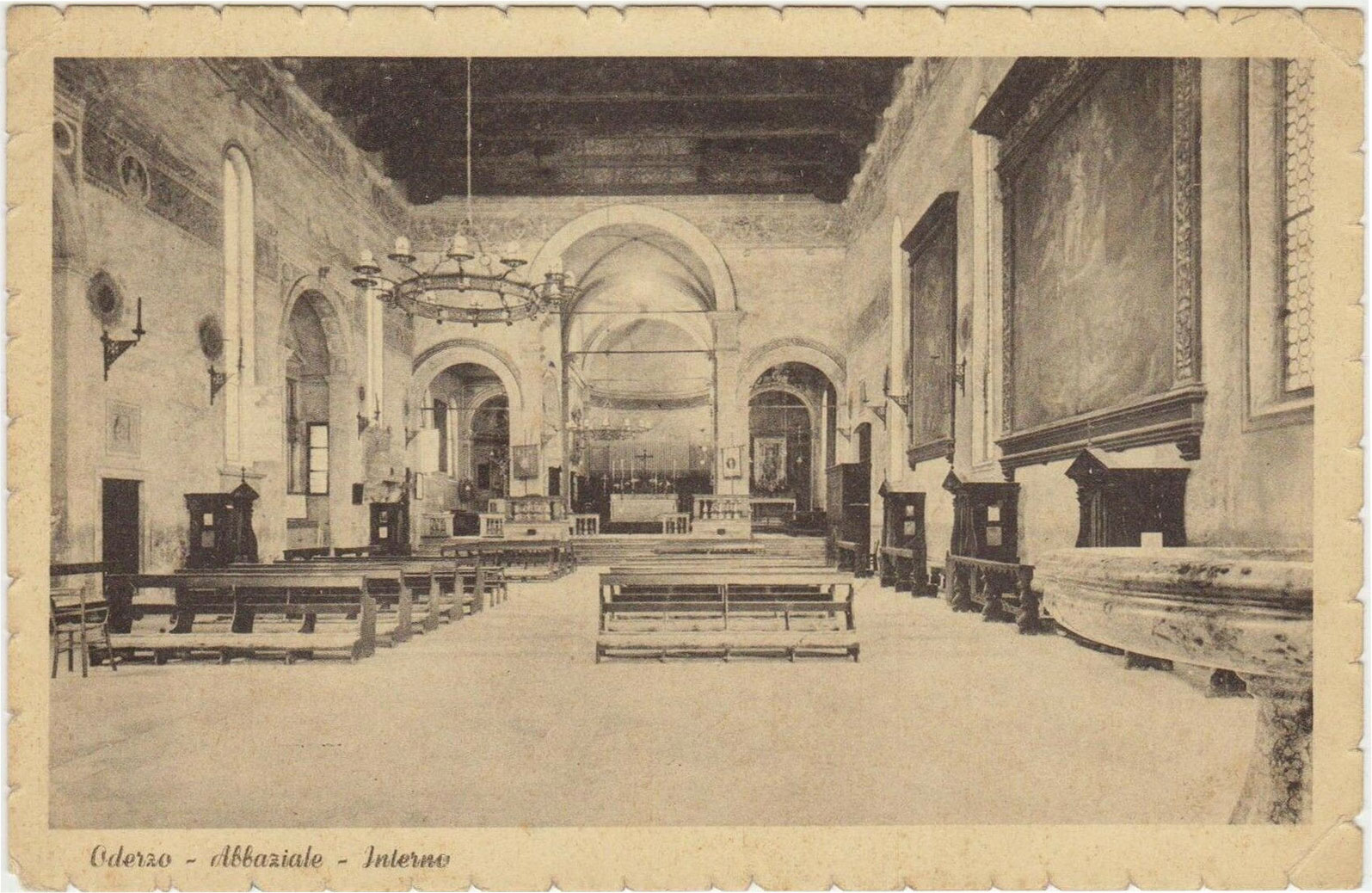 1940ca-Oderzo-Abbaziale-Interno